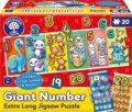 Spoločenská hra: Obří čísla Velkorozměrné puzzle (Orchard Toys). Orchard Toys, 2024