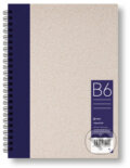 Kroužkový zápisník B6, linka, tmavě modrý, 50 listů, BOBO BLOK, 2024