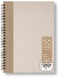 Kroužkový zápisník B6, čtverec, hnědý, 50 listů, BOBO BLOK, 2024