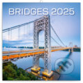 Nástenný poznámkový kalendár Bridges (Mosty) 2025, Notique, 2024