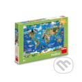 Puzzle: Mapa zvierat 100 xl (Dino)