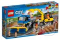 LEGO City 60152 Zametač a bager, LEGO, 2017