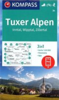 Tuxer Alpen, Inntal, Wipptal, Zillertal 1:50 000 / turistická mapa 34 (Marco Polo)