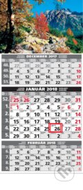Štandard 3-mesačný kalendár 2018 s motívom hôr, 2017
