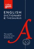 Collins Gem English Dictionary and Thesaurus, HarperCollins, 2016