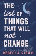Kniha: The List of Things That Will Not Change (Rebecca Stead)
