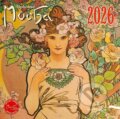 NOTIQUE nástěnný poznámkový kalendář Alfons Mucha 2026 (Notique)