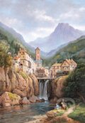 Kópia: Pohľad na Kanderstein, Tyrolsko - Charles E. Kuwasseg, Castorland