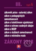 Kniha: Zákony 2018 III. časť A (Poradca s.r.o.). Poradca s.r.o., 2018