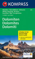 Kniha: Dolomiten ( sada 4 map ) 672 NKOM (Marco Polo). Marco Polo, 2015