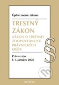 Kniha: Trestný zákon / Zákon o trestnej zodpovednosti právnických osôb (Heuréka)