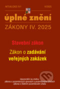 Kniha: Aktualizace 2025 IV/1 – Stavební zákon (Poradce s.r.o.). Poradce s.r.o., 2025