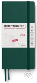 Weekly Planner & Notebook 2026 Wallet (B6+ x A6) Forest Green - tečkovaný (Leuchtturm1917). Leuchtturm1917, 2025