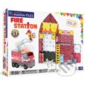 Spoločenská hra: Magnetická stavebnica Fire Station 50 dielov (Magna-Tiles). Magna-Tiles, 2025