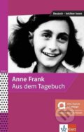 Kniha: Aus dem Tagebuch der Anne Frank (A2-B1) - Buch (Libuše Štědrá Václav, Filip a Anne Franková). Klett, 2025