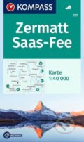 Zermatt, Saas-Fee 1: 40 000 (Kompass). Kompass, 2024