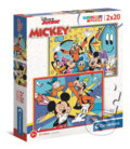 Puzzle: Puzzle Supercolor Mickey 2x20 dílků (Clementoni). Clementoni, 2026