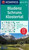32 Bludenz, Schruns, Klostertal 1: 50 000 (Kompass). Kompass, 2023