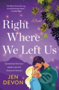 Kniha: Right Where We Left Us (Jen Devon). St. Martins Griffin, 2024