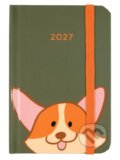 Mini diár s gumičkou na rok 2027 - Corgi (Albi). Albi, 2026