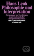 Kniha: Philosophie und Interpretation (Hans Lenk). Suhrkamp, 1993