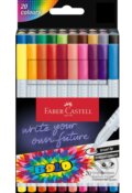 Popisovače Grip Bold 20 farebné,1 mm (Faber-Castell). Faber-Castell
