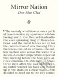 Kniha: Mirror Nation (Don Mee Choi). And Other Stories, 2025