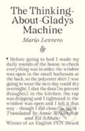 Kniha: The Thinking-About-Gladys Machine (Mario Levrero). And Other Stories, 2024