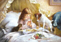 Puzzle: Kópia: Modlitba pred jedlom, Charles Burton Barber (Castorland)