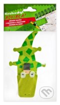 Krokodýl - dřevěný kolíček s magnetem a poutkem na tužku, Presco Group