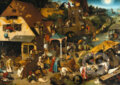 Brueghel: The Dutch proverbs,1559 III, Grafika, 2019