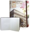 Zápisník s gumičkou 178x126 mm Paříž Vítězný oblouk F, Eden Books, 2016