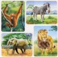 Puzzle: Divoké zvieratá (4 v 1) (Castorland). Castorland