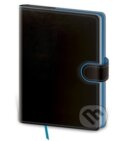 Zápisník Flip L tečkovaný černo/modrý
