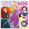 Poznámkový nástěnný kalendář Disney Princes 2020, Presco Group, 2019