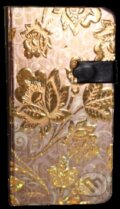 Zápisník s magnetickým klipem 85x160 mm zlaté květy, 2015