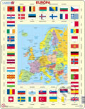 Puzzle: Európa (politická + vlajky) KL1 (Larsen). Larsen
