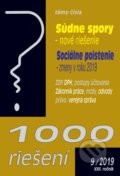 1000 riešení 9/2019 –  Súdne spory - nové riešenie, Sociálne poistenie - zmeny roku 2019 - Kolektív autorov, Poradca s.r.o., 2019