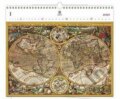 Luxusní dřevěný kalendář 2020: Antique Maps, 2019