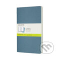 Moleskine – sada 3 stredných čistých zápisníkov Cahiers – modrá (Moleskine)