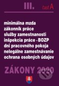 Zákony 2020 III/A  - Zákonník práce - úplné znenie k 1.1.2020, Poradca s.r.o., 2020