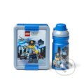 LEGO City svačinový set (láhev a box) - modrá, LEGO, 2020