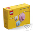 LEGO  věšák na zeď, 3 ks - bílá, světle modrá, růžová, LEGO, 2020