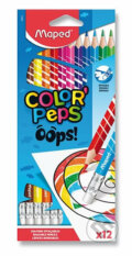Maped - Bezdřevé pastelky Color´Peps Oops s gumou 12 ks, Maped, 2020
