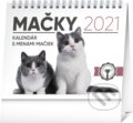 Stolový kalendár Mačky 2021 s menami mačiek, Presco Group, 2020