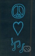 Moleskine - stredný zápisník Woodstock - Peace, Love, Music (linajkový), Moleskine