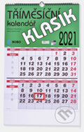 Tříměsíční kalendář 2021 Klasik - nástěnný kalendář, BOBO BLOK, 2020