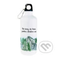Turistická smaltovaná fľaša Do hory, do lesa, poďme, straťme sa, Ľúbené, 2020