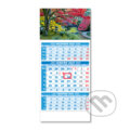 Štandard 3-mesačný modrý nástenný kalendár 2021 - park, Spektrum grafik, 2020