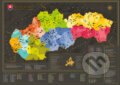 Mapa Slovenska - vlastivedná (poster bez stieracej vrstvy) (68travel). 68travel